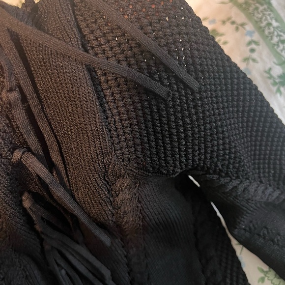 MAJE - sweater with see-through detail and tassels - Picture 5 of 6